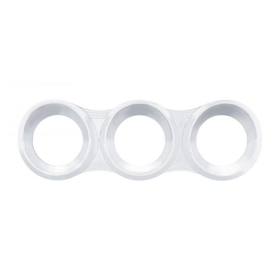 3 Gauge Cluster Bezel With Visor For Peterbilt (2005 & Older)- Horizontal - Thumbnail 2