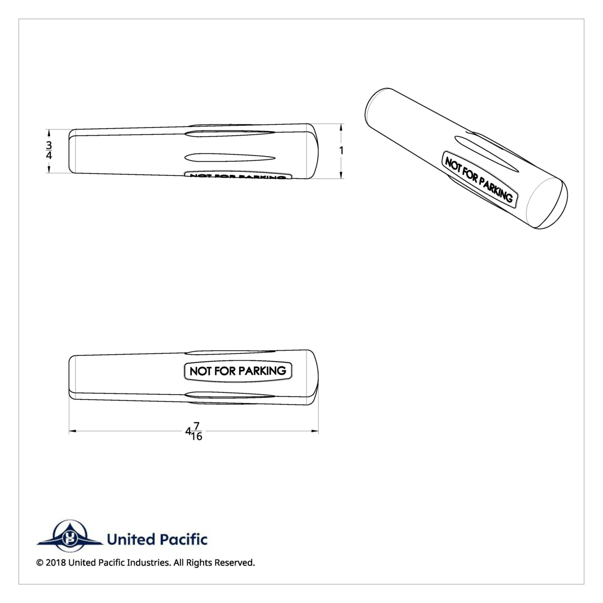 "Not For Parking" Lever Cover For 2006-2019 Peterbilt & Kenworth - Thumbnail 3