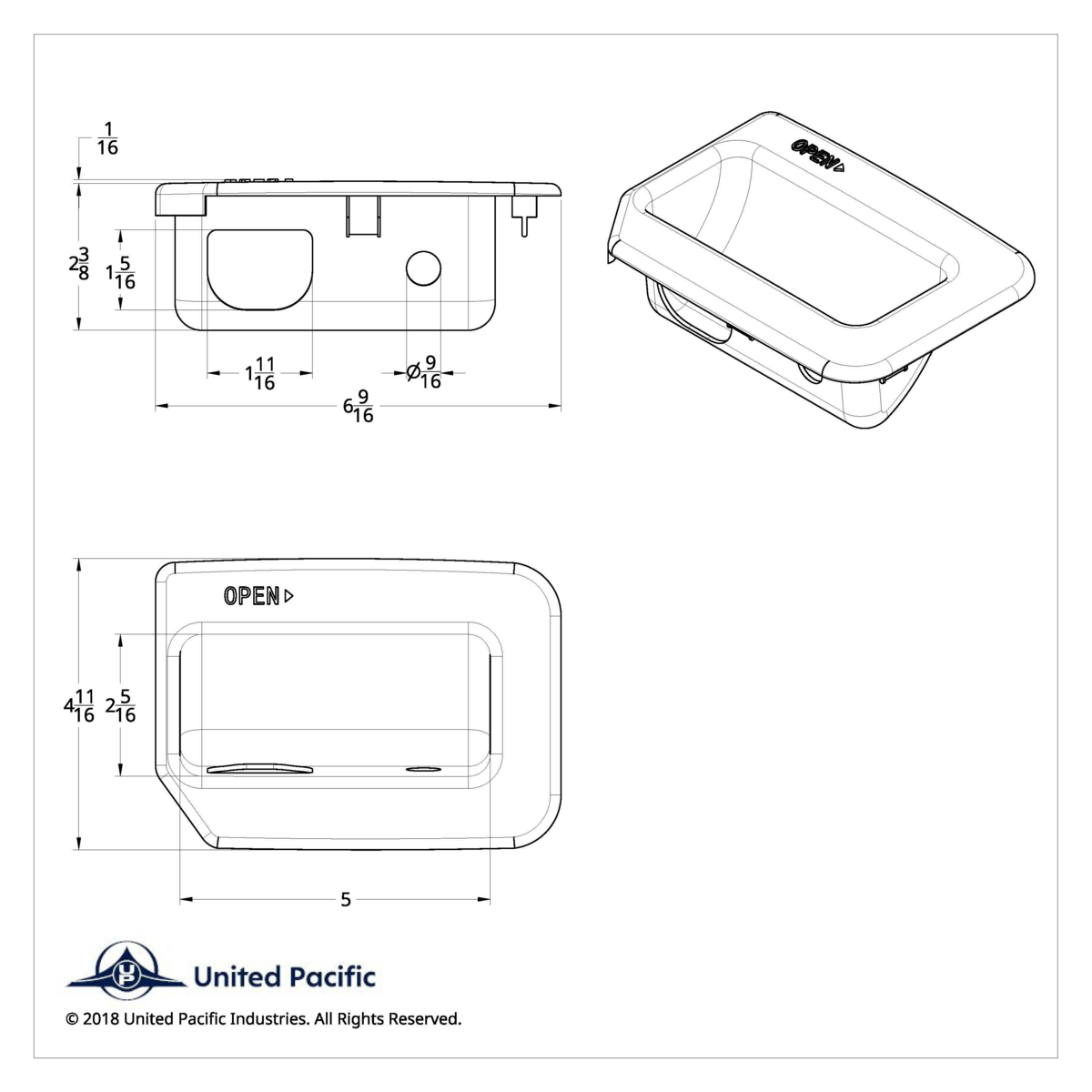 Chrome Interior Sleeper Door Handle Trim - Thumbnail 3