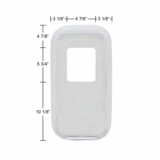 Chrome Shift Plate Cover For Peterbilt Trucks - Fits OEM S22-6041M01-234 (Bulk) - Thumbnail 4