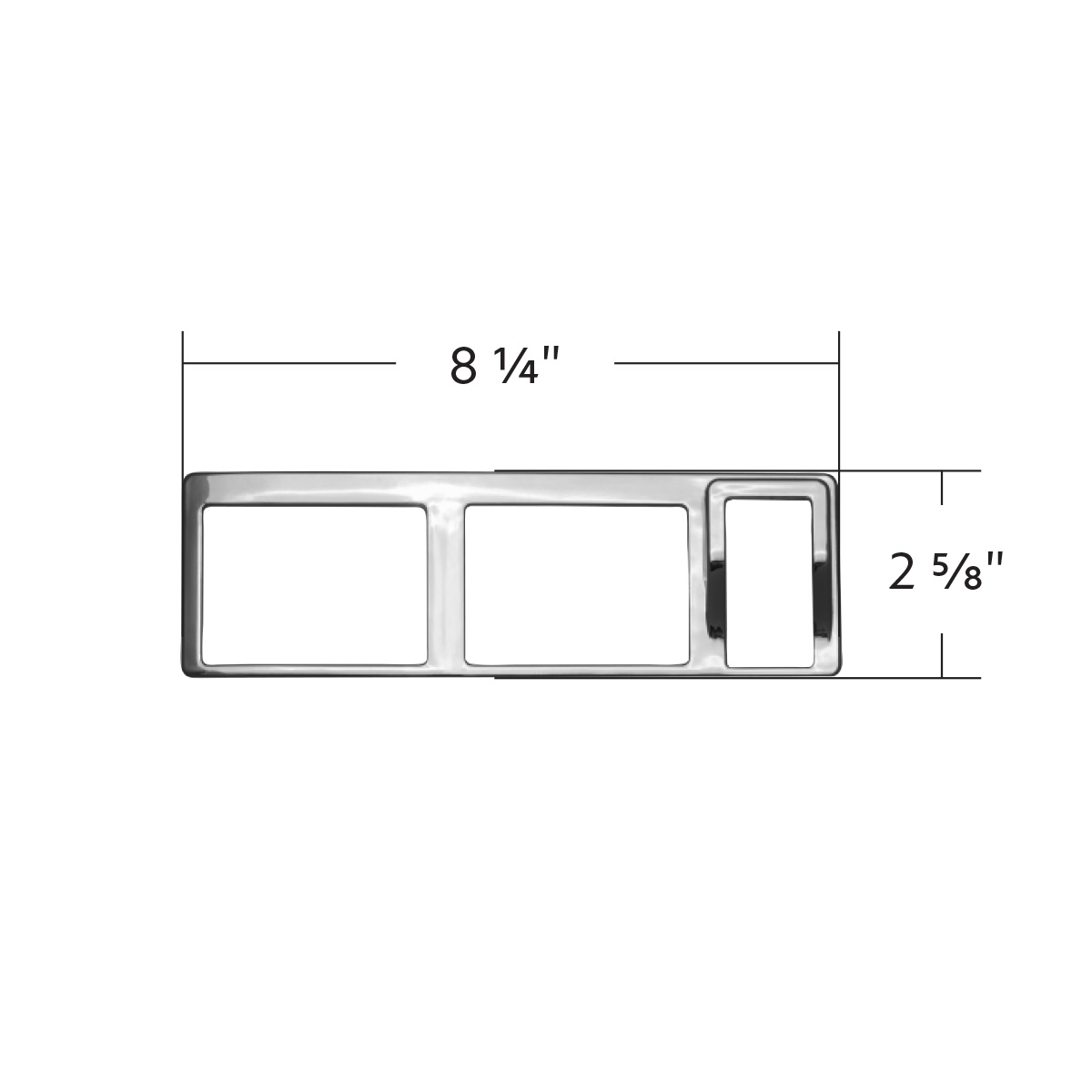 Chrome Plastic 7-Rocker Switch Bezel For 2013-2021 Peterbilt 579 - Thumbnail 6