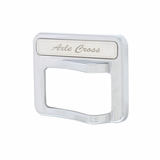 Chrome Rocker Switch Cover For Peterbilt 579 (2013-2019) & 567 (2014-2018)- Axle Cross - Thumbnail 2