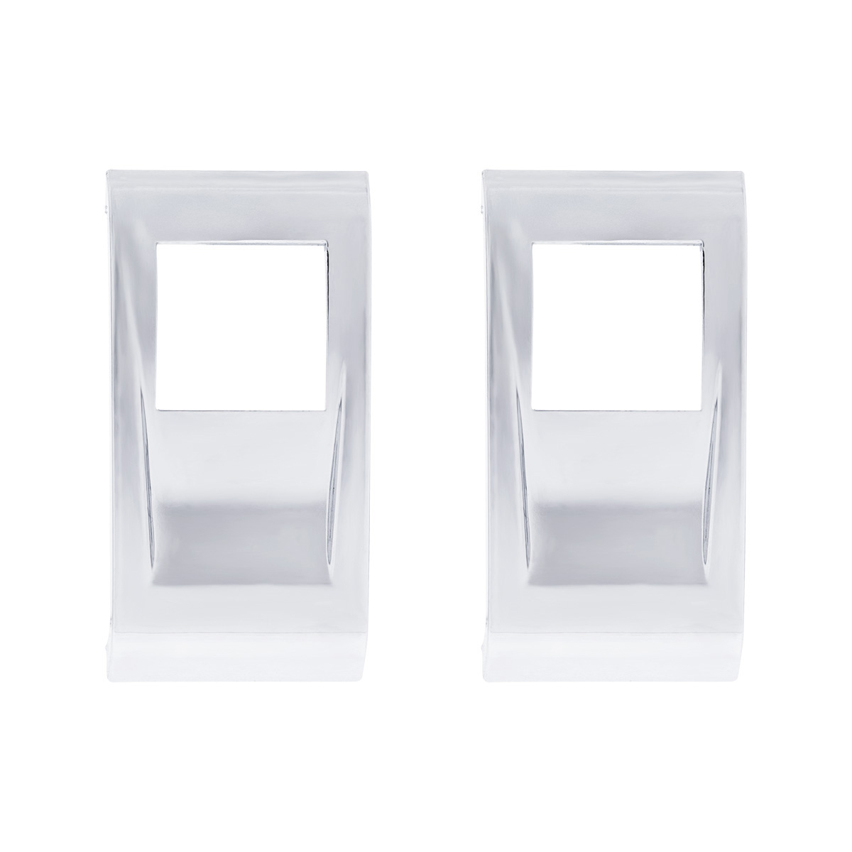 Chrome Plastic Rocker Switch Cover For 2022-2025 Peterbilt 579 (Pair)