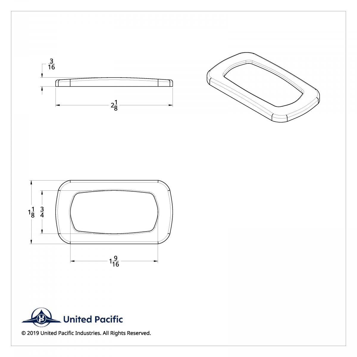 Chrome Mack Rocker Switch Trim (Card of 2) - Thumbnail 3