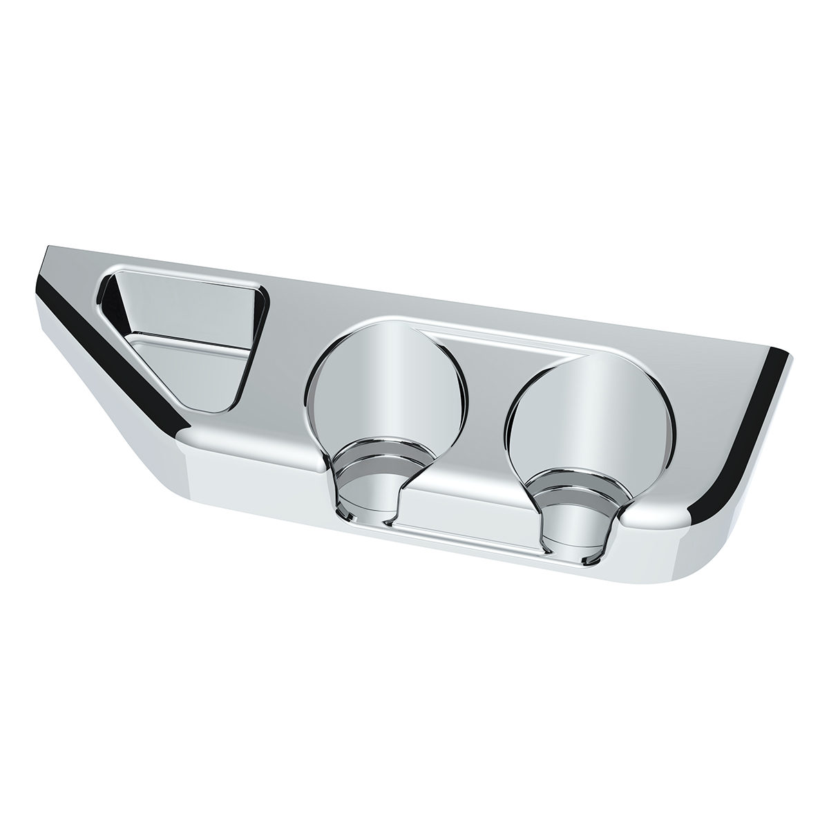 Chrome Center Cup Holder Panel For Freightliner Columbia (2003-2011) & Century/Coronado (2002-2010) - Thumbnail 3