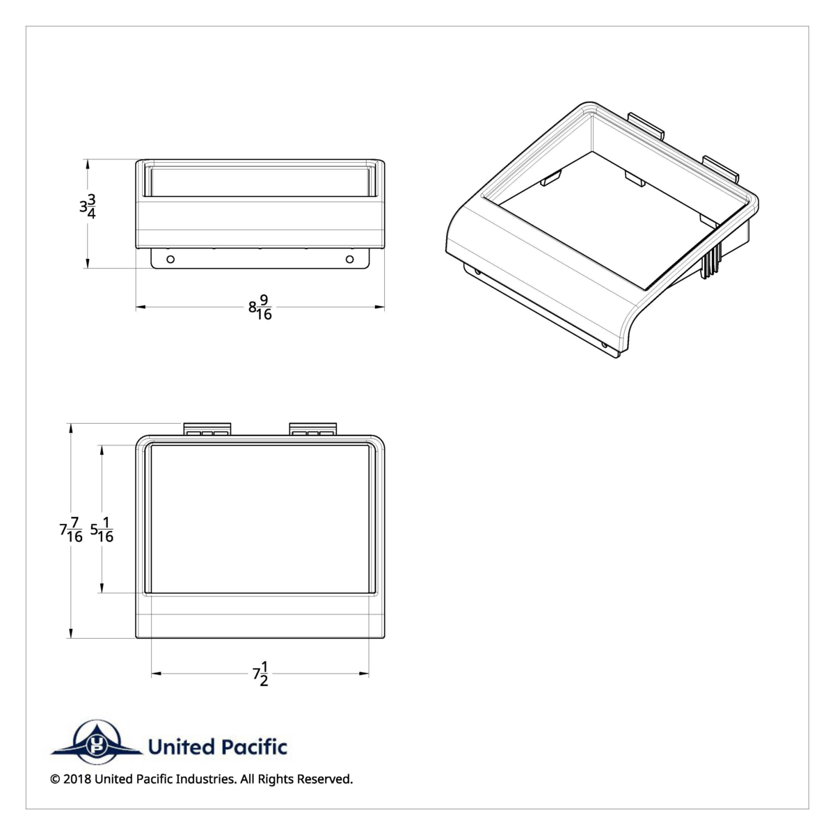 Chrome Plastic Upper CB Trim For Freightliner - Thumbnail 6