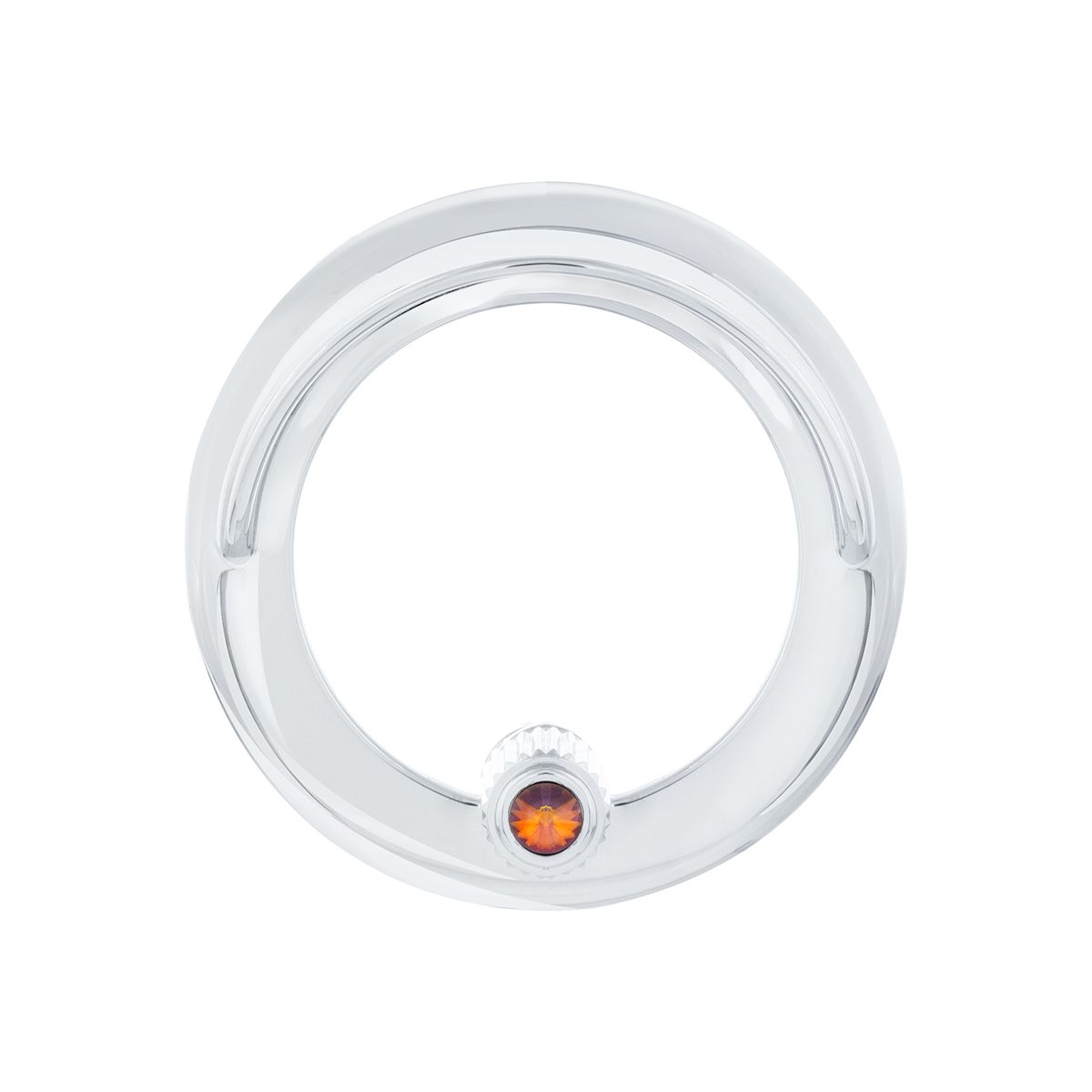 Clock Bezel With Visor For Freightliner Century/Coronado/Columbia - Copper Color Crystal