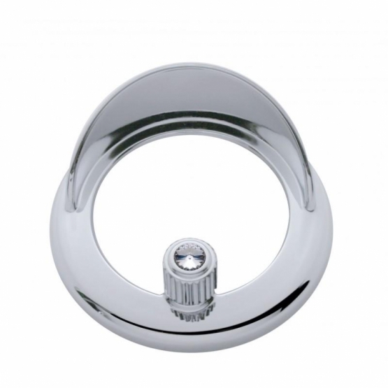 Clock Bezel With Visor For Freightliner Century/Coronado/Columbia - Clear Crystal - Thumbnail 2