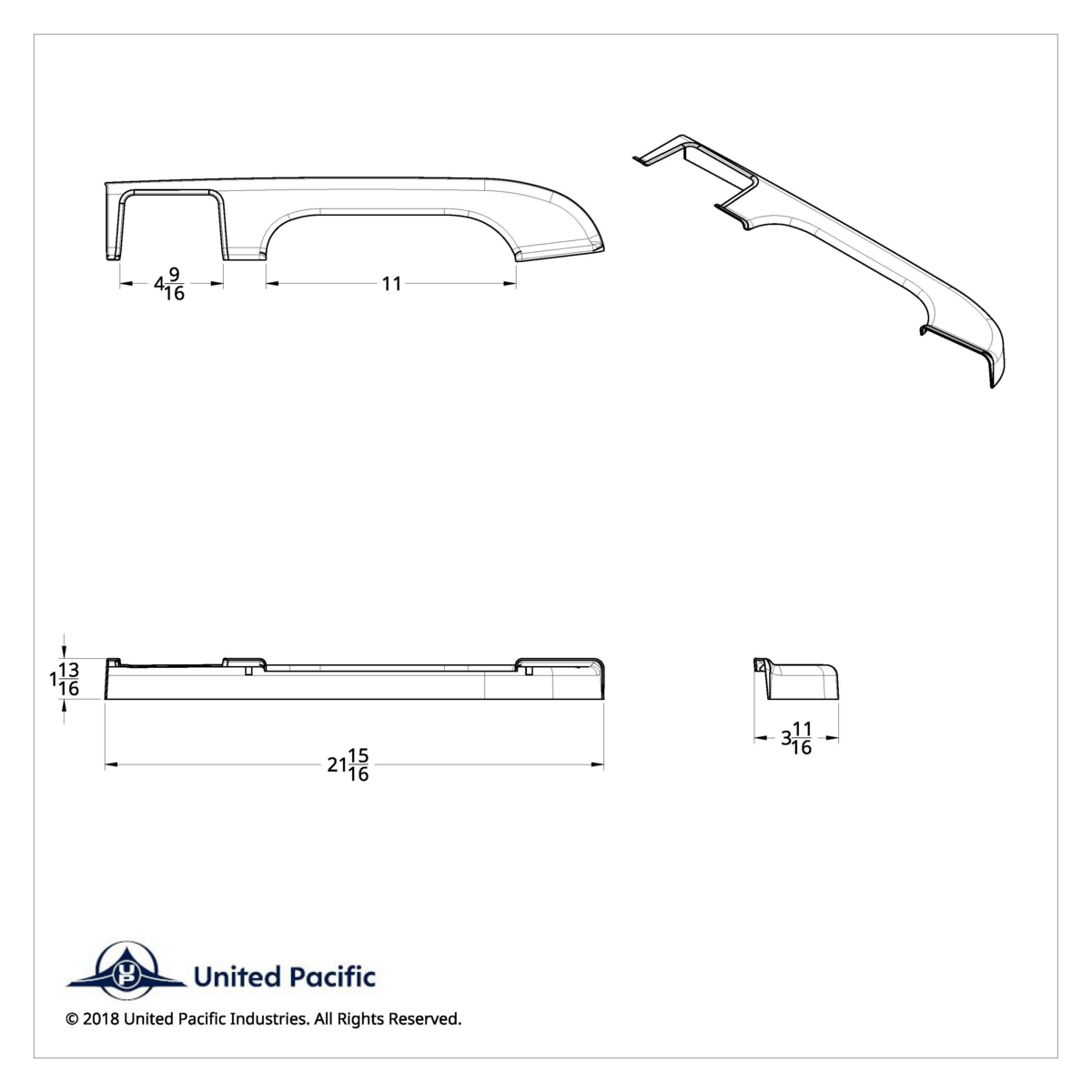 Chrome Plastic Door Armrest Covers For Freightliner Columbia (2001-2012) - Driver - Thumbnail 7