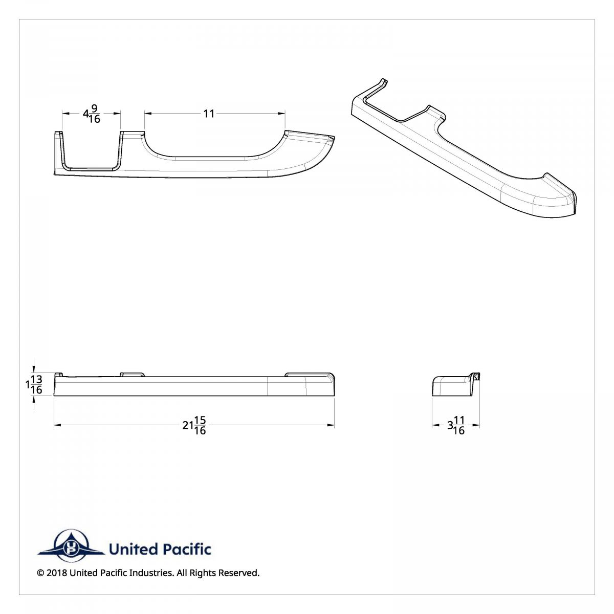 Chrome Plastic Door Armrest Covers For Freightliner Columbia (2001-2012) - Passenger - Thumbnail 5