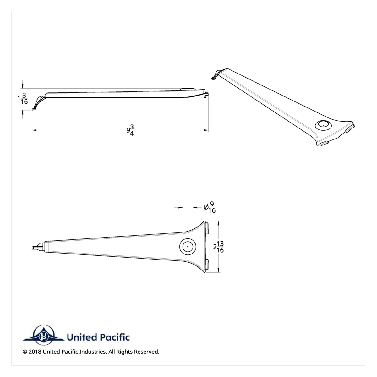 Chrome Center Dash Trim W/Crystal For Columbia (2004-20), Century (1997-10), & Coronado (2003-10), Blue - Thumbnail 3