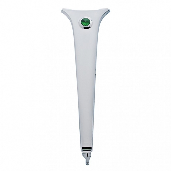 Chrome Center Dash Trim W/Crystal For Columbia (2004-20), Century (1997-10), & Coronado (2003-10), Green