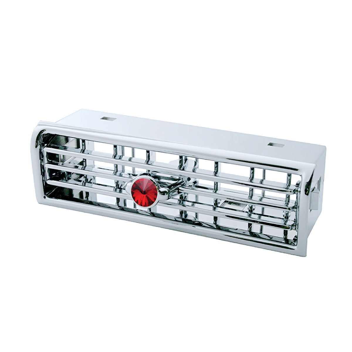 Chrome Plastic A/C Vent With Red Crystal For Freightliner - Thumbnail 2