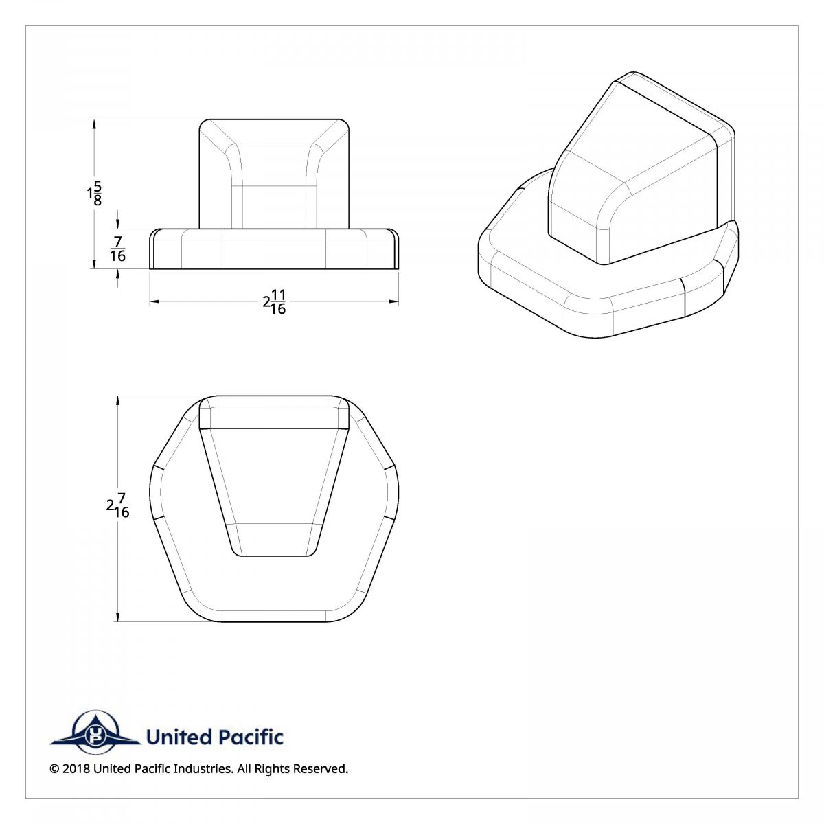 International Hood Latch Base Cover - Top Hood Side (Card of 2) - Thumbnail 3