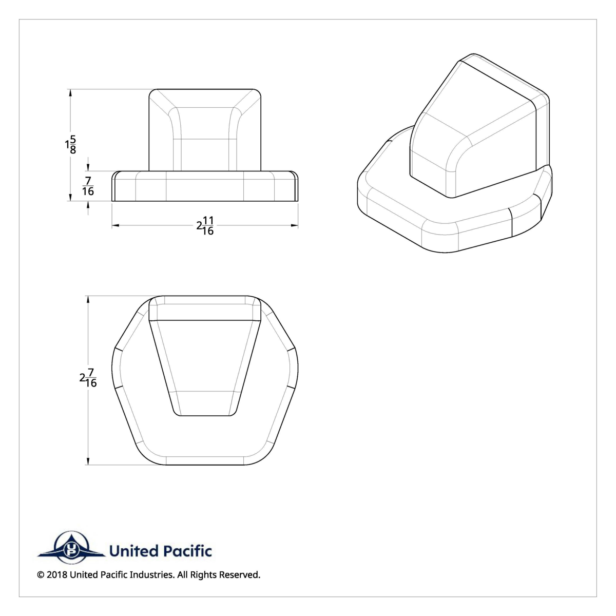 International Hood Latch Base Cover - Top Hood Side (Card of 2) - Thumbnail 4