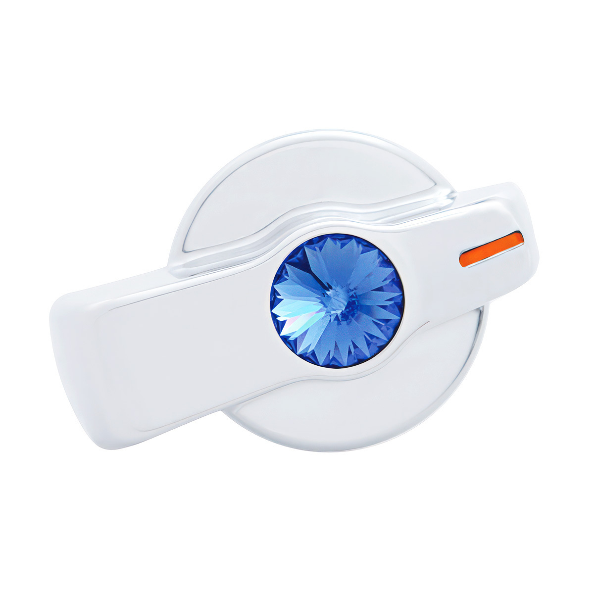 A/C Knob (Newer Model) With Blue Crystal For 2005-2010 Freightliner - Thumbnail 3