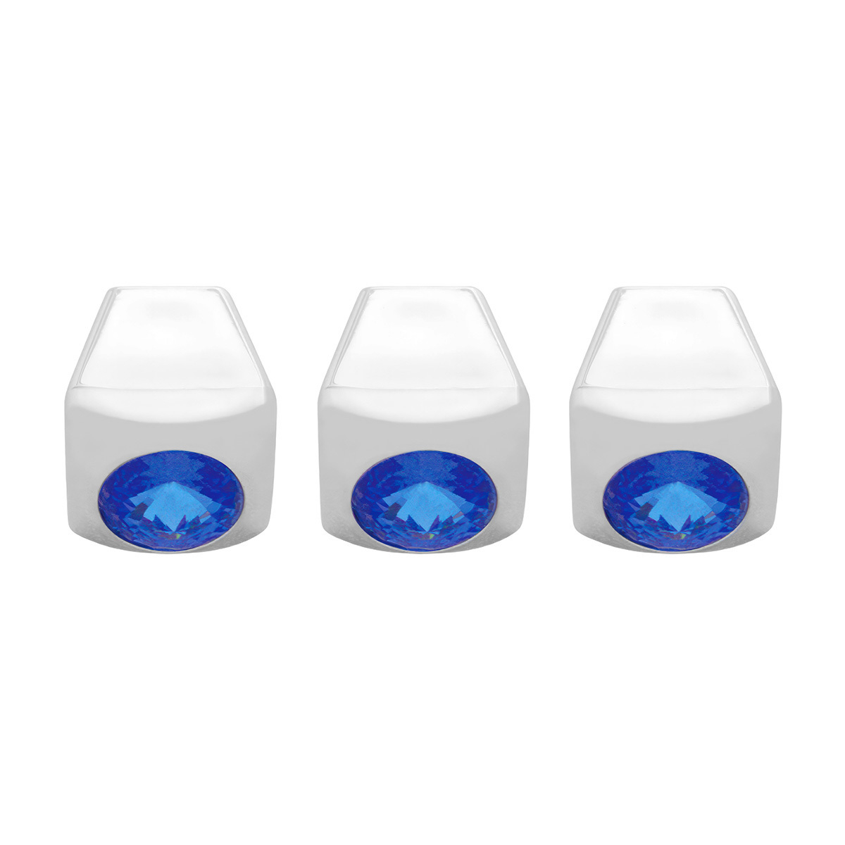 A/C Slider Control Knob With Blue Crystal For Freightliner (3-Pack) - Thumbnail 2