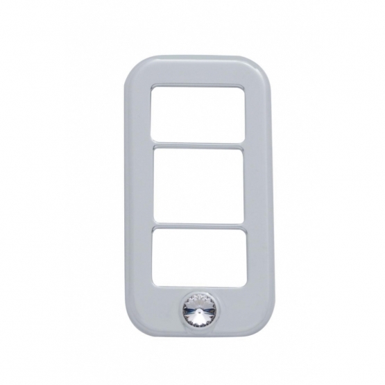Rocker Switch Cover With 3 Openings & Clear Crystal For Freightliner (3-Pack)