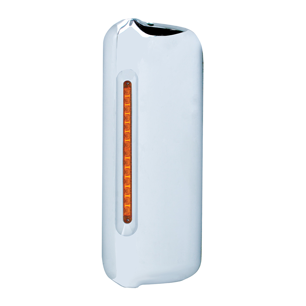 Mirror Cover With 14 LED 12" Light Bar For 2005+ Freightliner  (Driver) - Amber LED/Amber Lens - Thumbnail 2