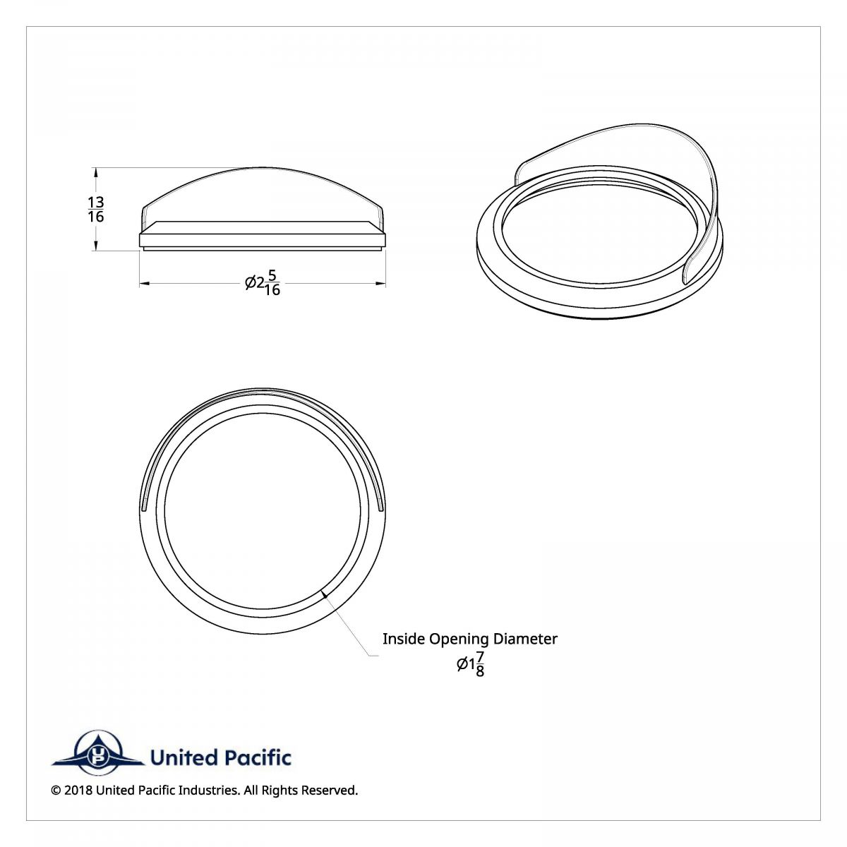 Chrome Small Gauge Bezel With Visor for 2007+ International - Thumbnail 3