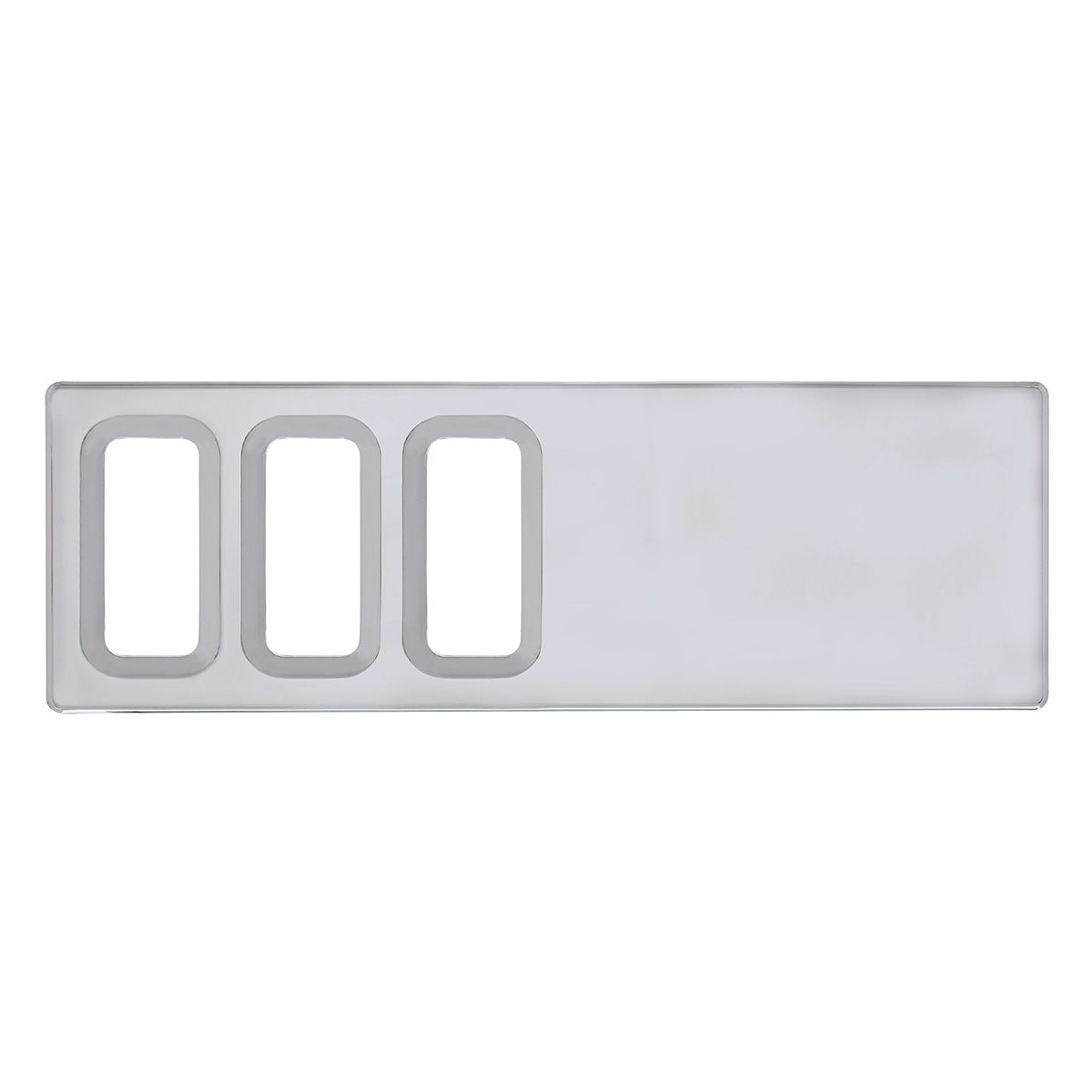 Chrome Plastic Dash Switch Panel Cover For International - 3 Openings