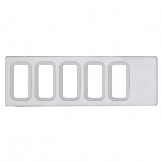 Chrome Plastic Dash Switch Panel Cover For International - 5 Openings