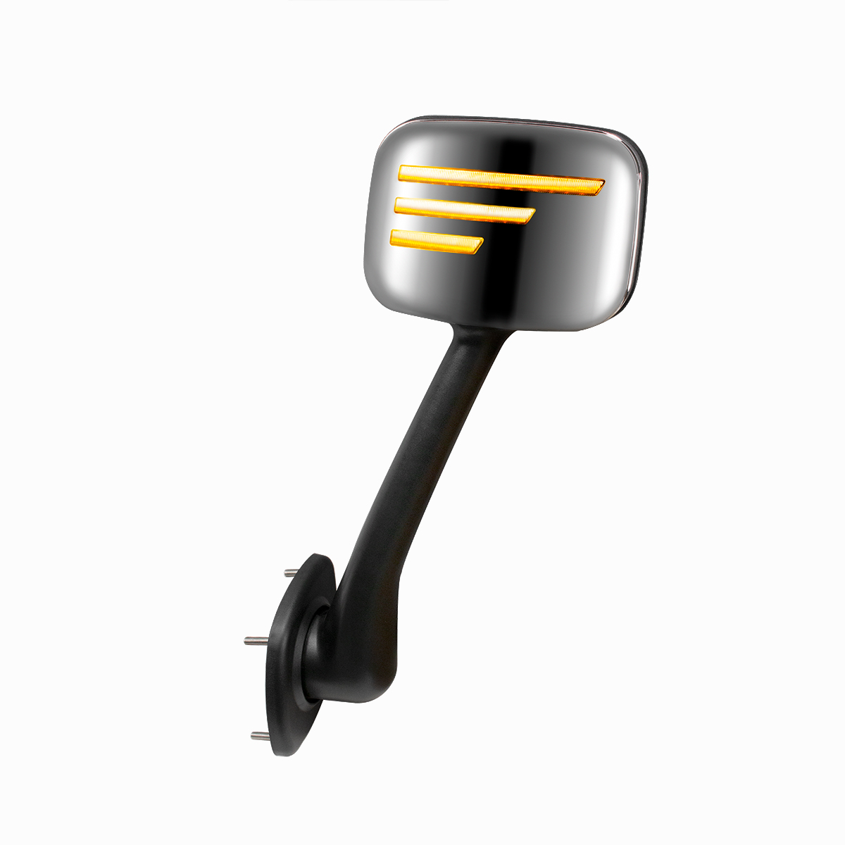 Chrome Hood Mirror Assembly With Sequential LED Turn Signal For 2008-2017 Freightliner Cascadia - Driver - Thumbnail 2