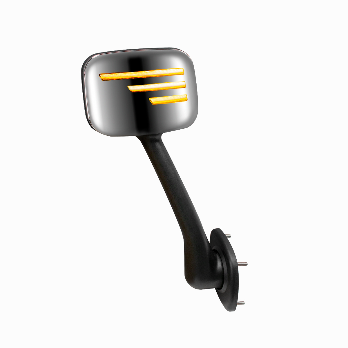 Chrome Hood Mirror Assembly With Sequential LED Turn Signal For 2008-2017 Freightliner Cascadia - Passenger - Thumbnail 2