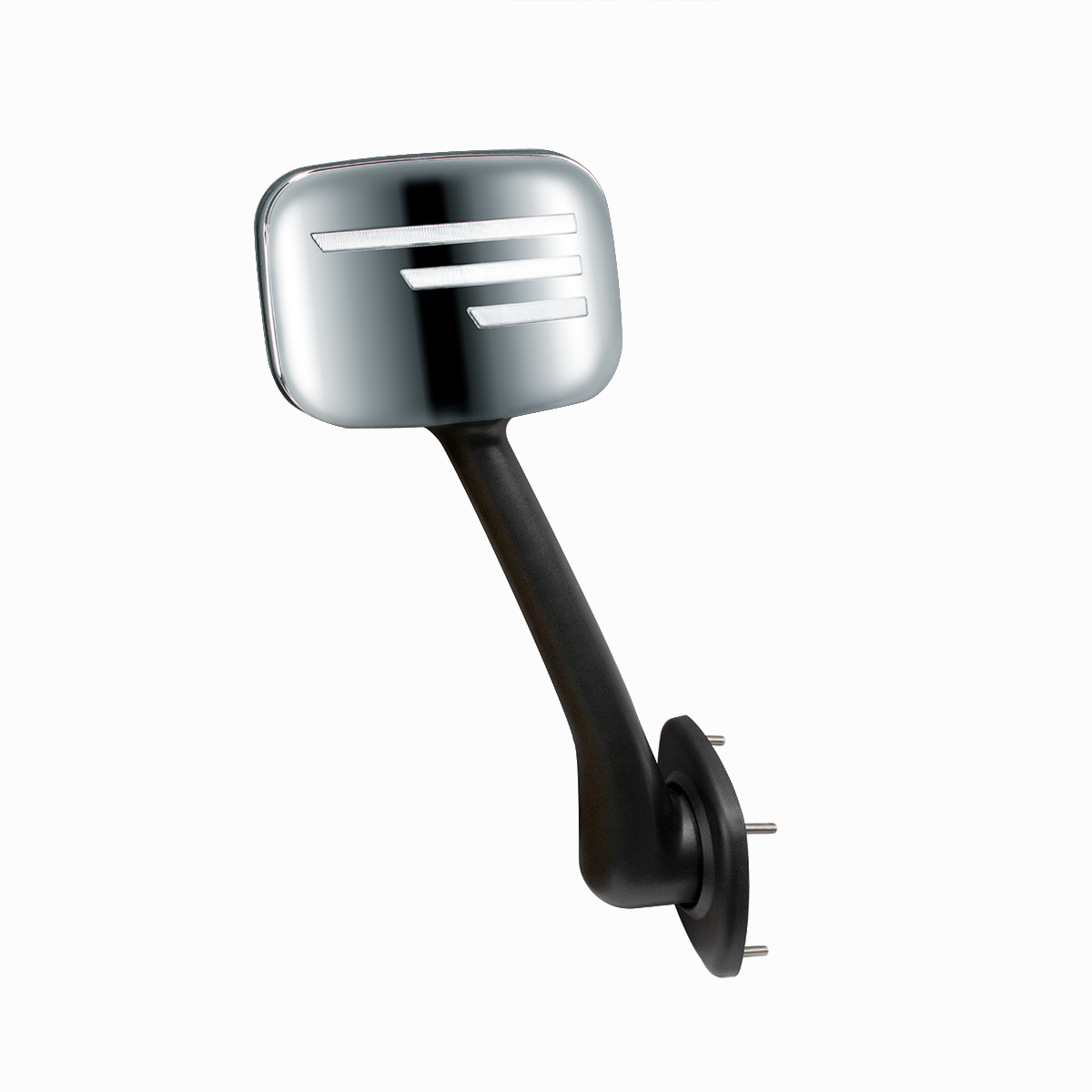 Chrome Hood Mirror Assembly With Sequential LED Turn Signal For 2008-2017 Freightliner Cascadia - Passenger - Thumbnail 3