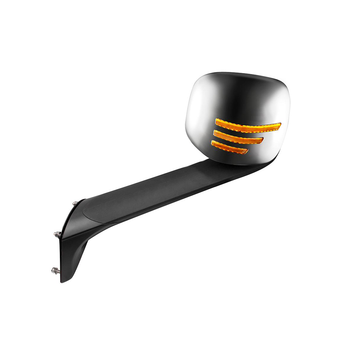 Chrome Hood Mirror Assembly W/ Sequential LED Lights For 2018-2025 Freightliner Cascadia - Driver/Heated - Thumbnail 11