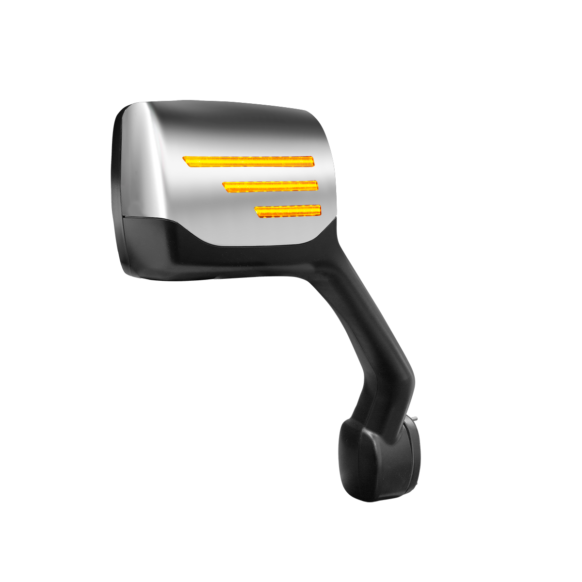 Chrome Hood Mirror Assembly W/ Sequential LED Turn Signal For 2013-2021 Kenworth T680 & Peterbilt 579 - Passenger - Thumbnail 5