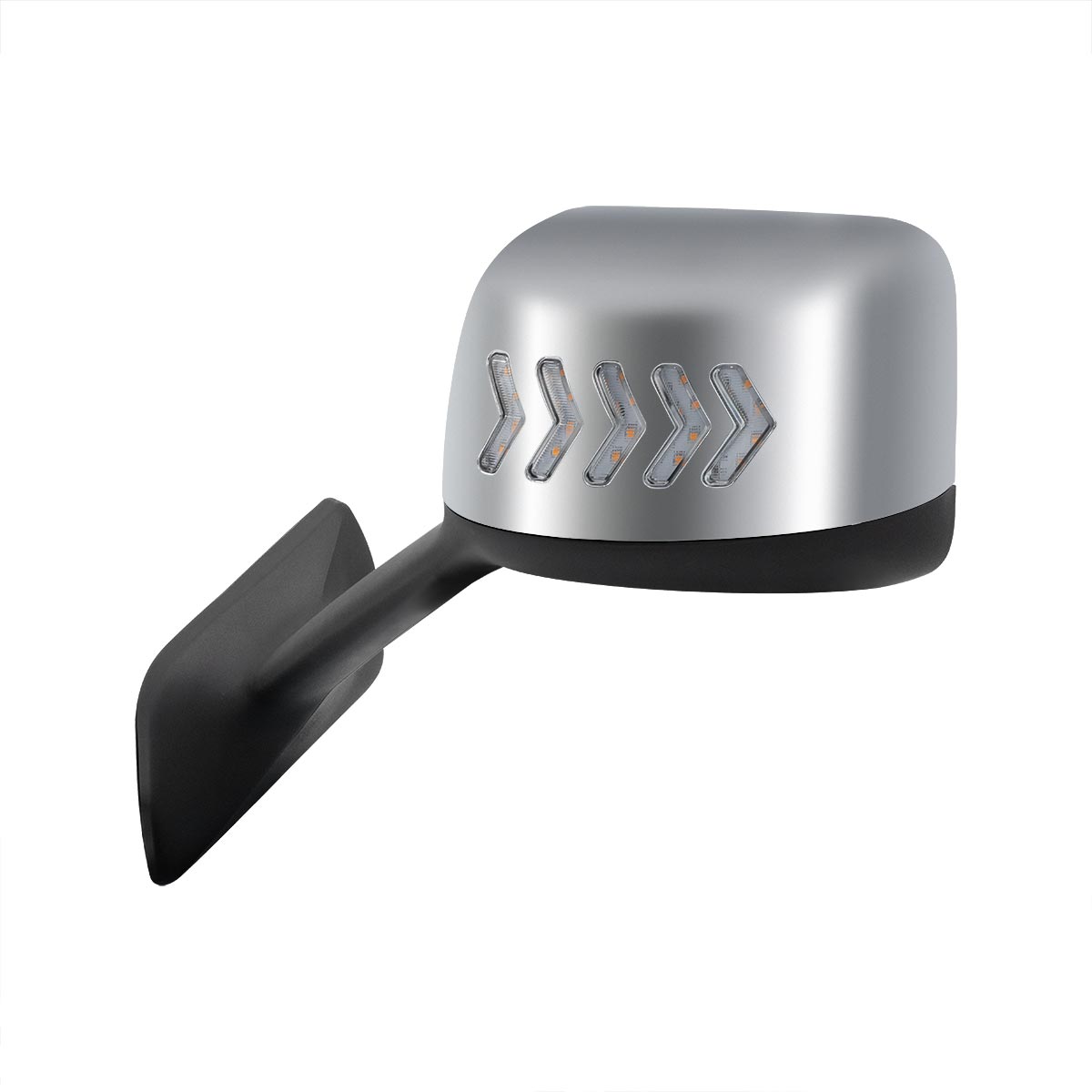 Chrome Plastic Hood Mirror Assembly With Sequential LED Turn Signals For 2018-2024 International LT-Driver - Thumbnail 8