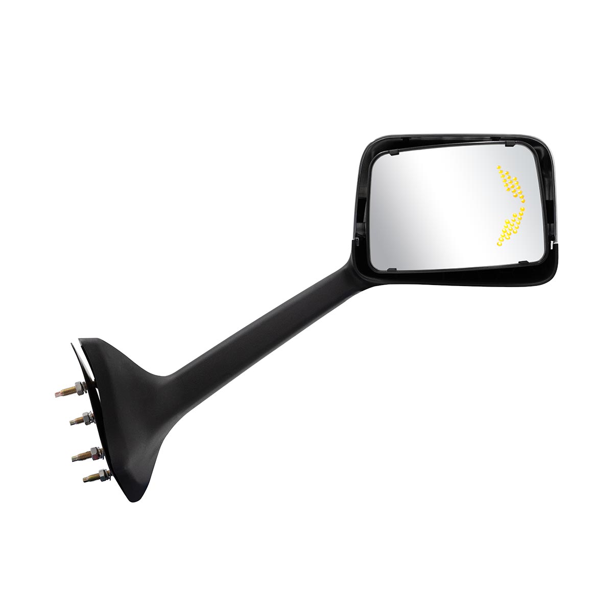 Chrome Plastic Hood Mirror Assembly With Sequential LED Turn Signals For 2018-2024 International LT-Passenger - Thumbnail 3