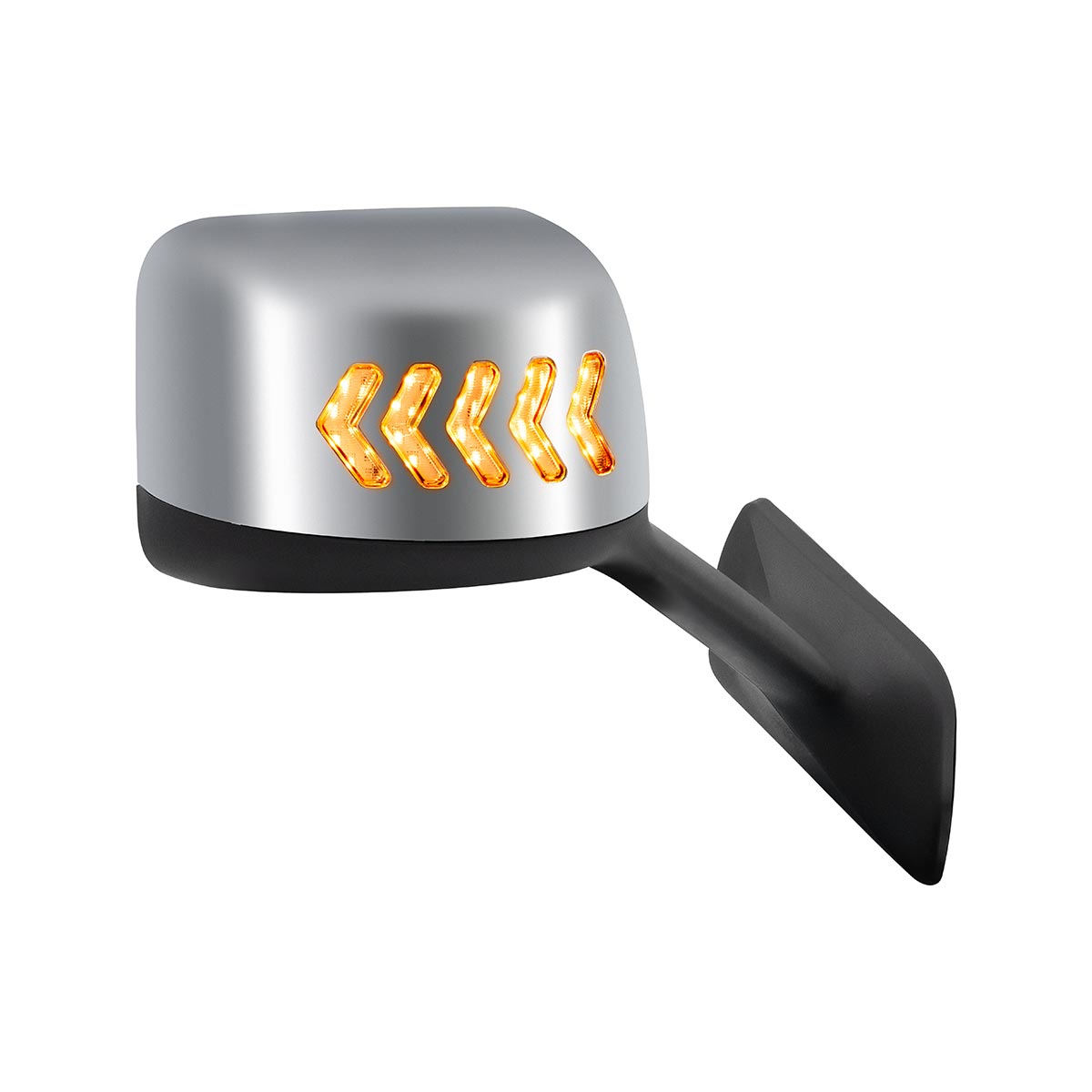 Chrome Plastic Hood Mirror Assembly With Sequential LED Turn Signals For 2018-2024 International LT-Passenger - Thumbnail 7