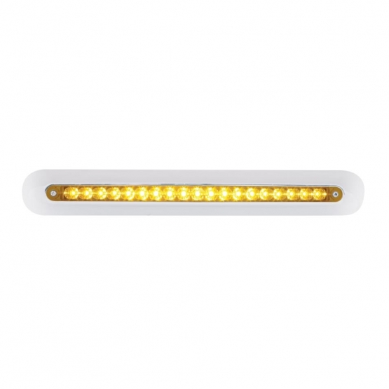 Freightliner 19 LED 12" Mirror Light Bar - Amber LED/Amber Lens - Thumbnail 2