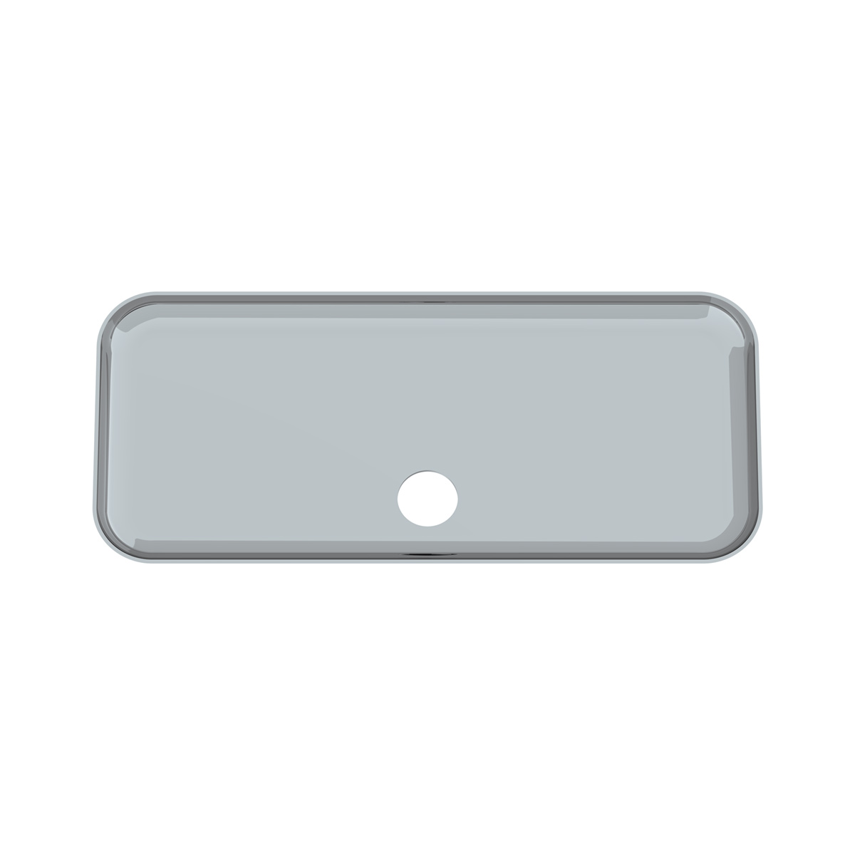 Chrome Plastic Upper Center Storage Door Cover For 2007-2018 Freightliner Cascadia - Thumbnail 4