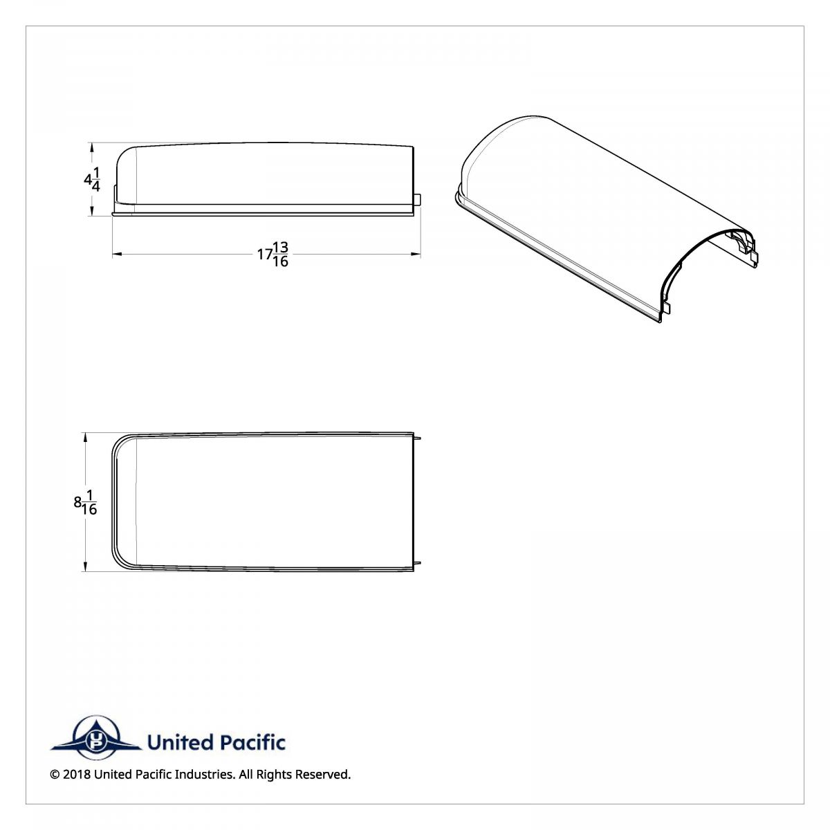 Chrome Mirror Cover For 2008-2017 Freightliner Cascadia - Passenger - Thumbnail 2