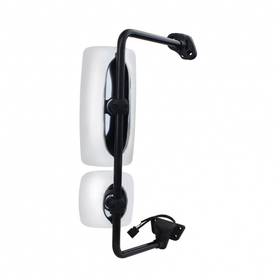 Chrome Mirror Assembly With Power Adjust & Heated For Freightliner M2 - Passenger - Thumbnail 2