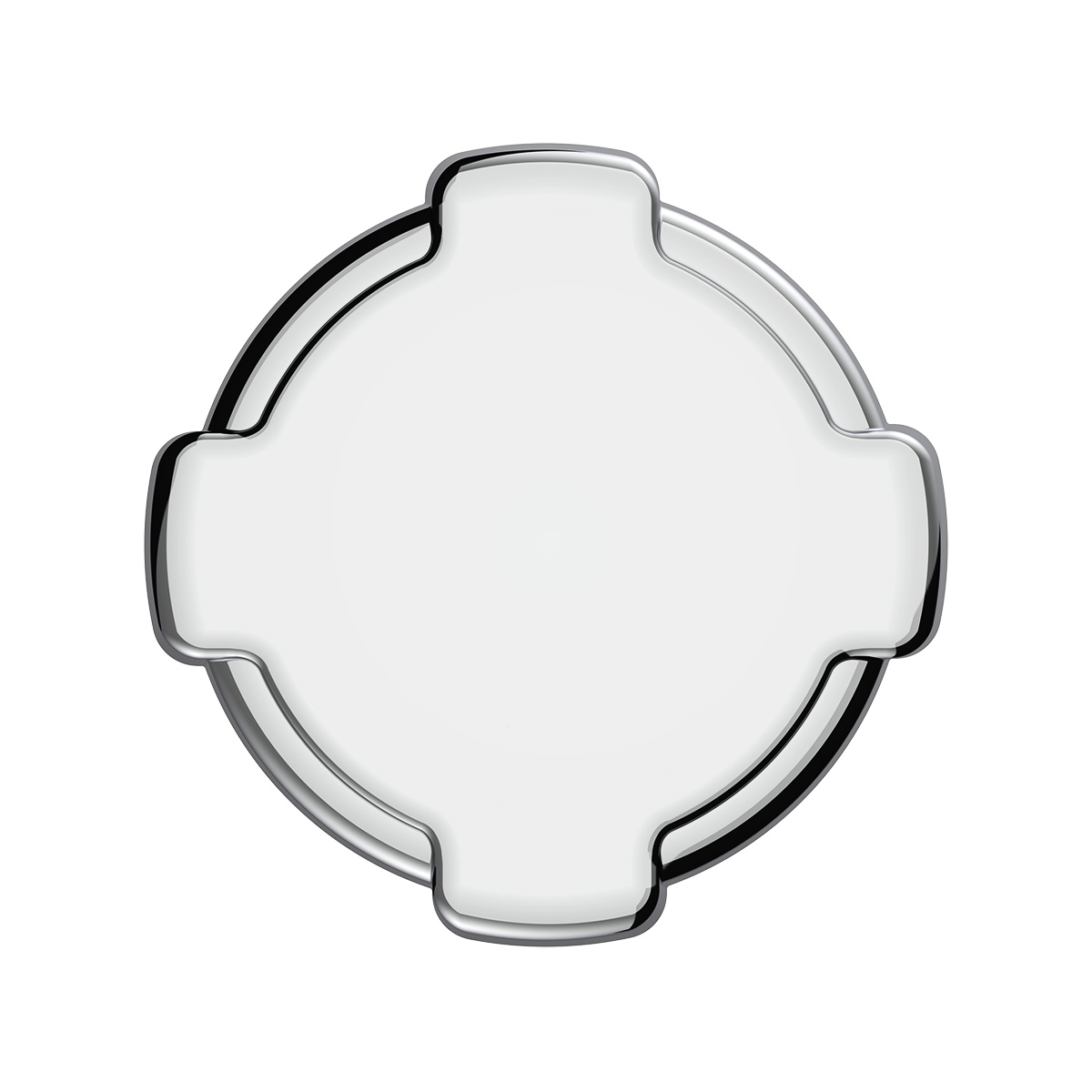 Chrome Plastic Fuel Cap Cover For Freightliner - Non-Locking - Thumbnail 3