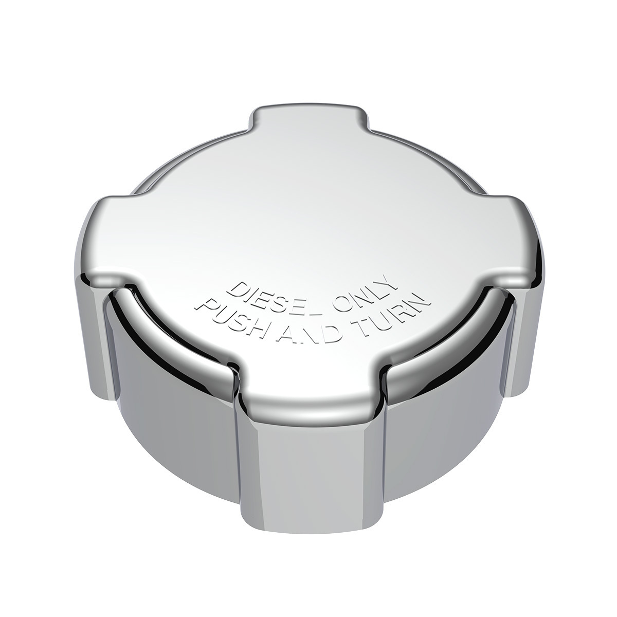 Chrome Plastic Fuel Cap Cover For Freightliner - Non-Locking - Thumbnail 7