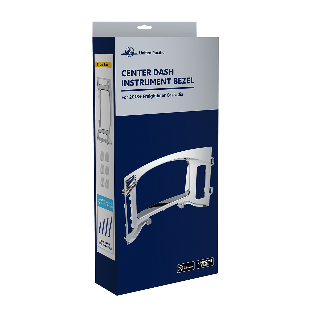 Chrome Plastic Center Dash Instrument Bezel For 2018-2023 Freightliner Cascadia - Thumbnail 13