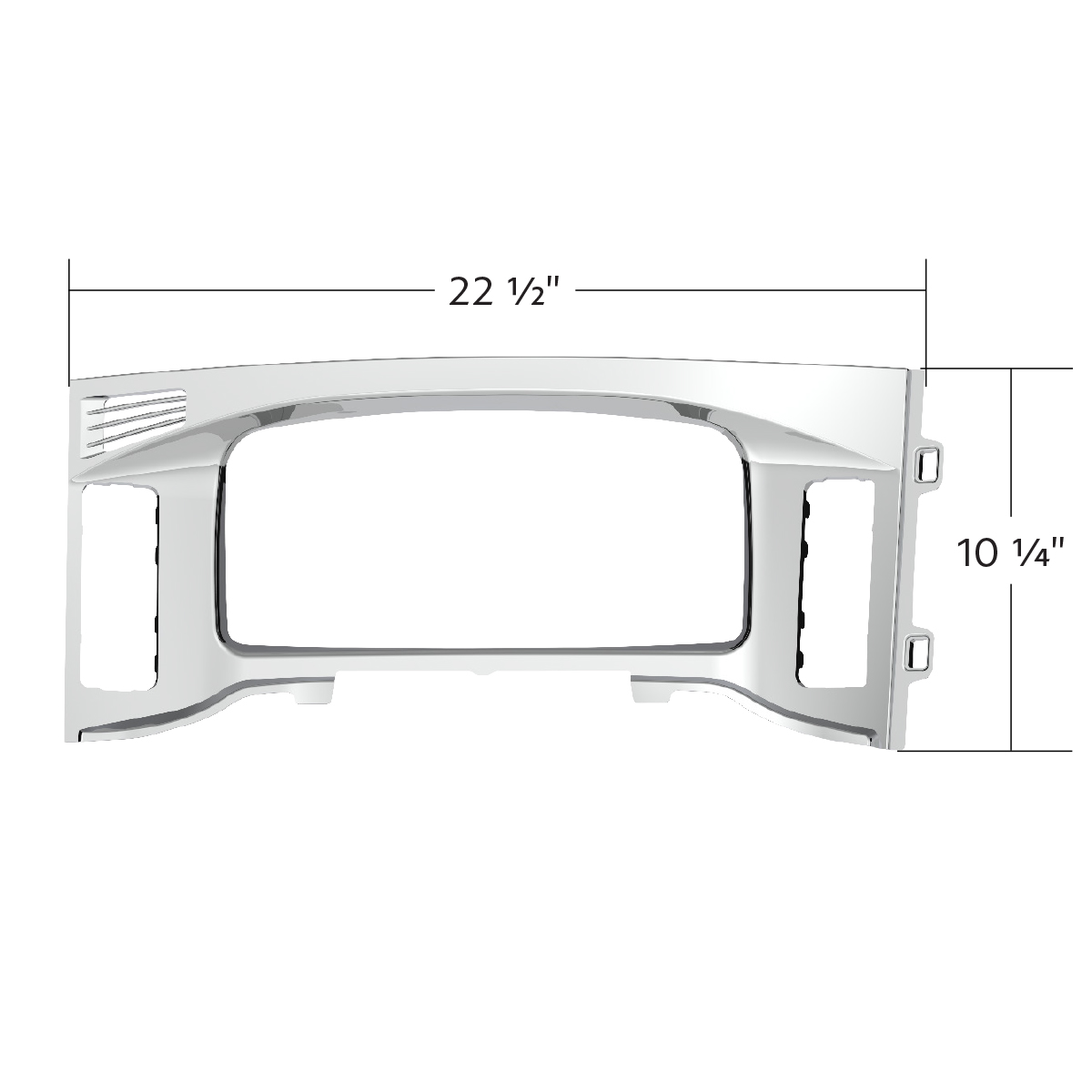 Chrome Plastic Center Dash Instrument Bezel For 2018-2023 Freightliner Cascadia - Thumbnail 14