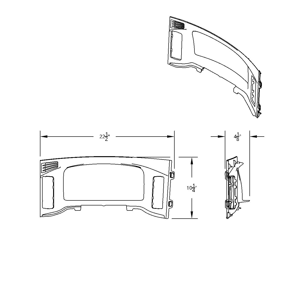 Chrome Plastic Center Dash Instrument Bezel For 2018-2023 Freightliner Cascadia - Thumbnail 15