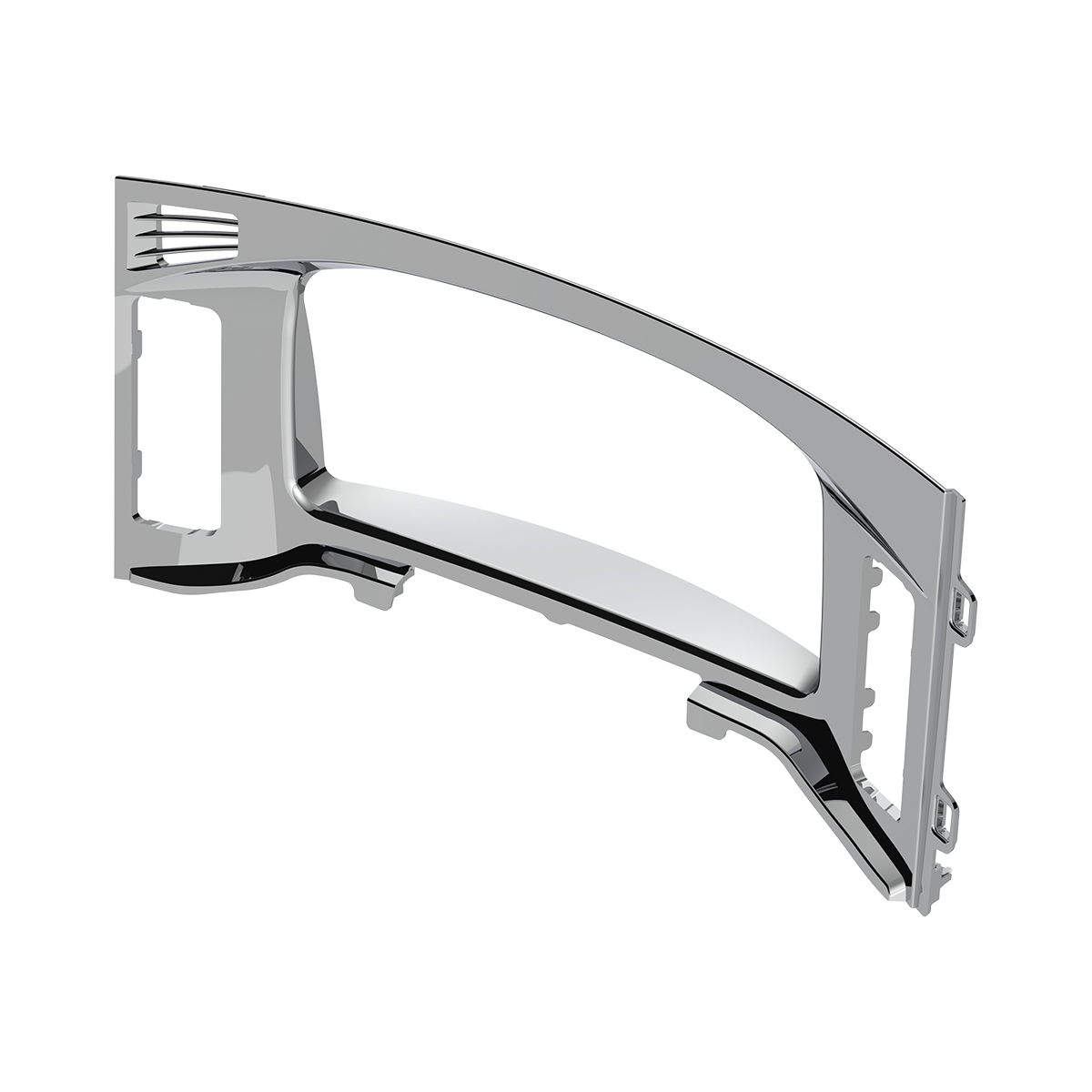 Chrome Plastic Center Dash Instrument Bezel For 2018-2023 Freightliner Cascadia - Thumbnail 3