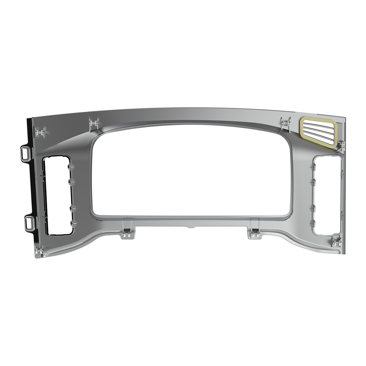 Chrome Plastic Center Dash Instrument Bezel For 2018-2023 Freightliner Cascadia - Thumbnail 8