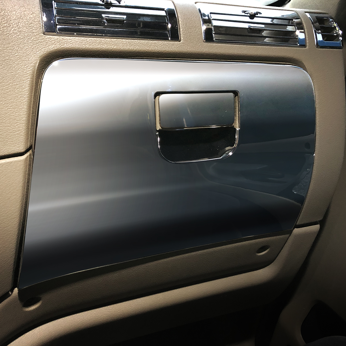 Chrome Glove Box Cover For 2008-2017 Freightliner Cascadia - Thumbnail 3