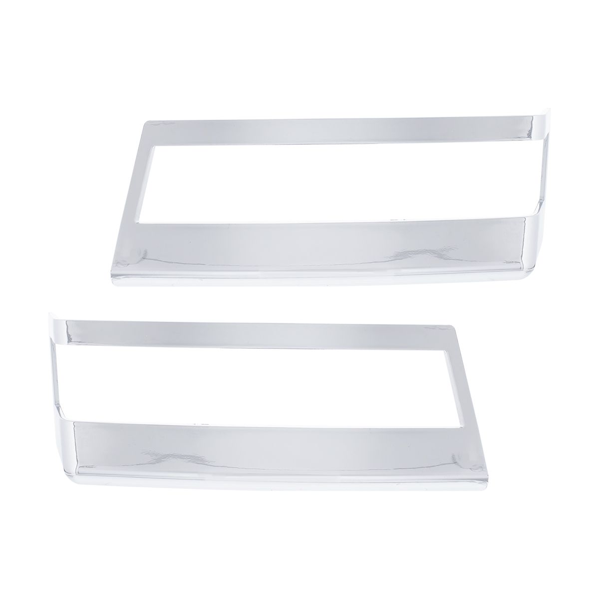 Chrome Plastic Turn Signal Bezels For 2018-2025 Freightliner Cascadia (Pair)