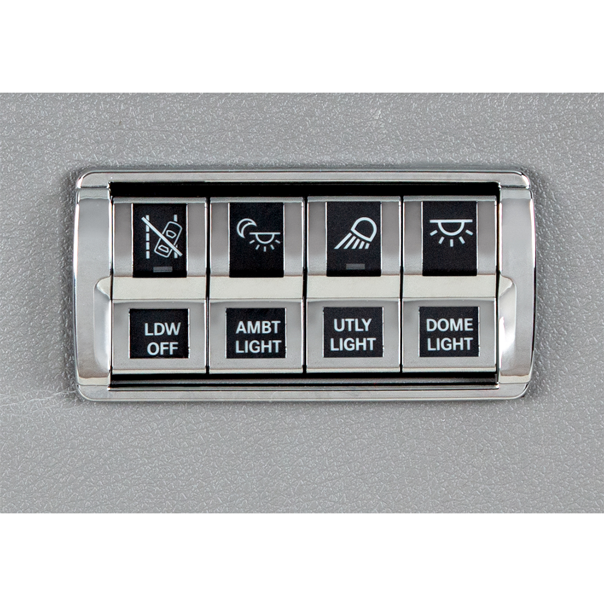 Chrome 4-Switch Dash Panel Trim For 2018-2025 Freightliner Cascadia - Thumbnail 3