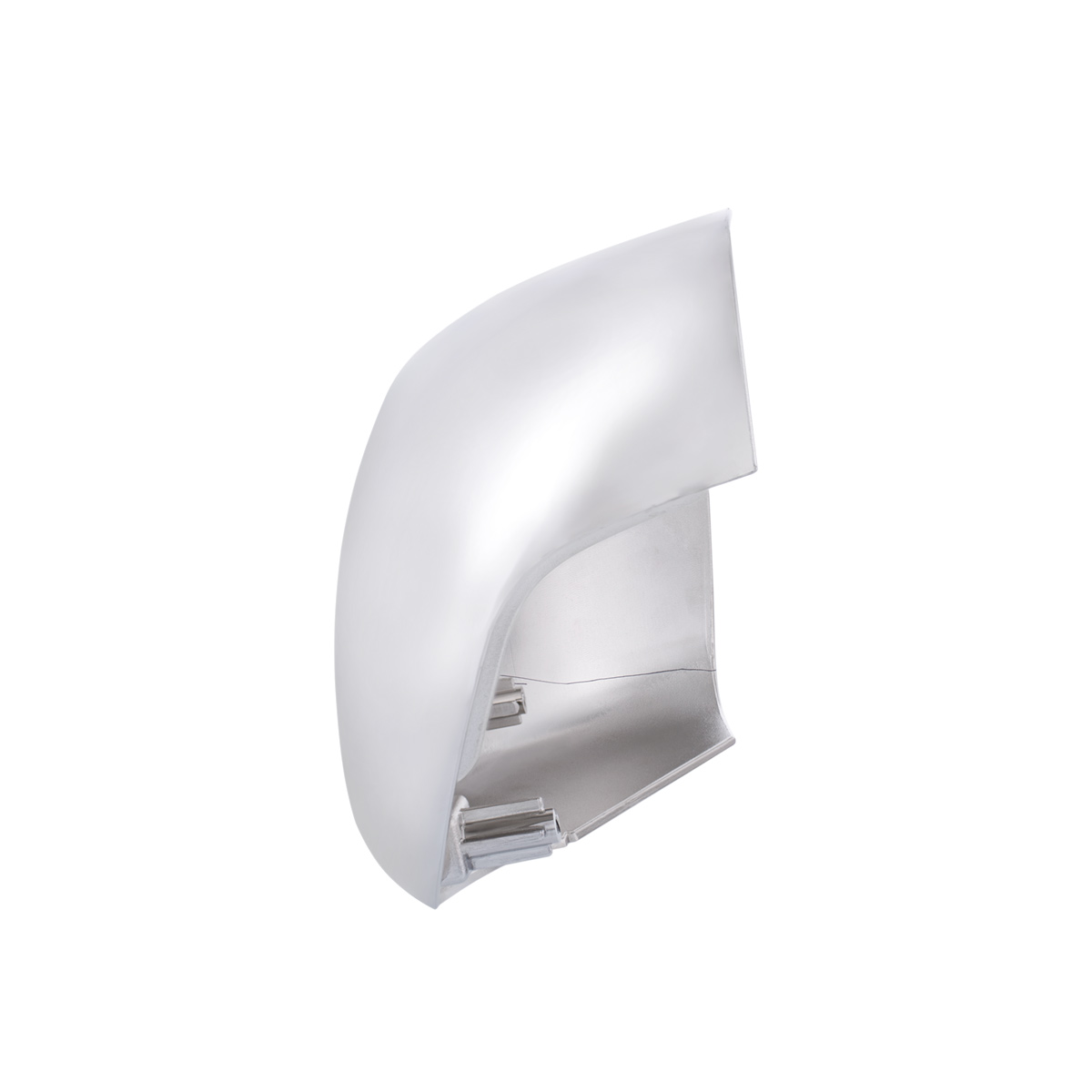 Chrome Plastic Hood Mirror Cover For 2018-2025 Freightliner Cascadia-Driver - Thumbnail 3