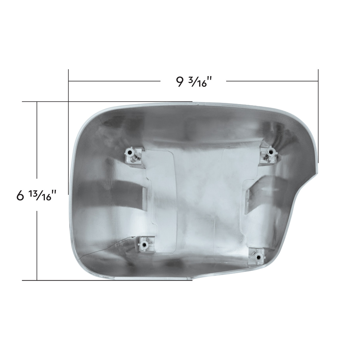 Chrome Plastic Hood Mirror Cover For 2018-2025 Freightliner Cascadia-Passenger - Thumbnail 5